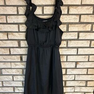 Paraella Black Satin Dress